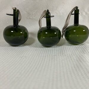 Littala set of three green apple ornaments